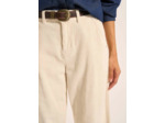 Pantalon large en velours de coton taille haute