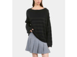 Pull En Laine Et Cachemire À Rayures black