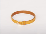 Ceinture cuir lisse boucle argentée ou dorée