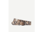 Ceinture En Cuir Embossee Python beige-brown