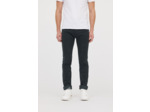 Pantalon faux uni, straight fit, taille medium haute,jambe ajustée