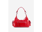 Sac amelia en cuir craquelé rouge rouge