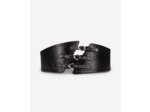 Ceinture en cuir avec trois boucles black