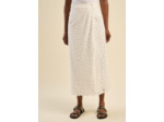 Jupe portefeuille en broderie anglaise
