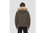 Blouson à capuche avec fausse fourrure amovible