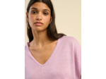 Pull sans manches col V 100% lin