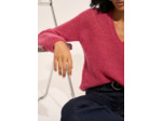 Pull à col V en mohairs et Alpaga