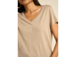 Tee-shirt col V en coton