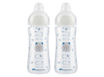 Lot de 2 biberons 370ml phosporence Bleu