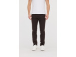Pantalon faux uni, straight fit, taille medium haute,jambe ajustée