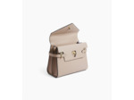 Sac à main double rabat moyen modèle Emilie en cuir grainé