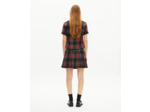 Top en tartan rouge et noir rouge