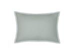 TAIE D'OREILLER | Pure White Percale Lavée - Light Green  - Finition White