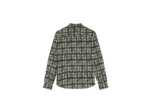 Chemise slim noir / ecru