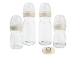 Kit 4 biberons verre  Beige