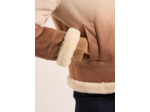 Veste deep dye en fausse peau lainée