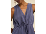 Robe longue ajustée décolleté en V