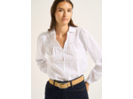 Chemisier en coton avec petites broderies anglaises