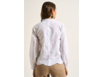 Blouse brodée col montant