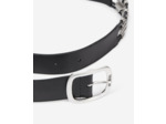 Ceinture En Cuir Noir Avec Pièces Métalliques black