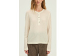 T-shirt en laine à boutons dorés - HENRIETTE