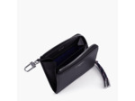 Porte monnaie zip en L Nathan en cuir grainé