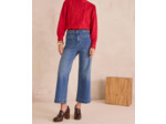 Jean cropped large aux détails tressés ROMA