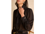 Blouse transparente à col lavallière SPIRIT