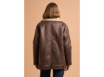 Manteau long avec intérieur en fausse fourrure