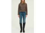 Veste sans col pied de coq - NOMI