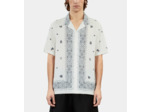 Chemise Imprimée Manches Courtes ecru navy