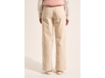 Pantalon large en velours de coton 700 raies taille haute