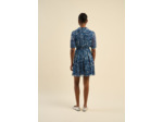 Robe imprimée fluide à manches bouffantes