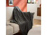 Plaid polaire extra doux coloris Gris Anthracite