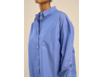 Chemise oversize à rayures bleues et blanches