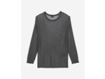 Pull manches longues en cote de maille grey silver