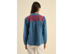 Chemise denim brodée