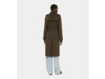 Manteau Long En Laine Style Trench Kaki kaki