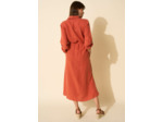 Robe midi chemise en lin