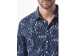 Chemise slim "imprimé maison" saphir