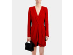 Robe Courte Rouge À Pois Jacquard oriental red