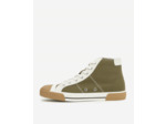 Baskets Montantes En Canvas Avec Empiecements Cuir