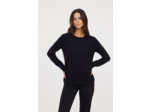 Pull basique col rond en coton bio et laine recyclée