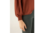 Blouse ocre rouge