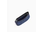 Petit sac demi-lune Juliette en cuir suède effet denim