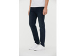 Denim semi enduit slim fit, taille haute, jambe ajustée