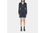 Robe Courte En Jersey Métallisé Bleu Marine dark navy