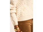 Gilet cardigan torsadé en laine avec poches plaquées