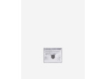 Porte-cartes en cuir avec ecusson mettalique silver