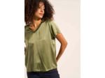 T-shirt à col V et manches courtes
